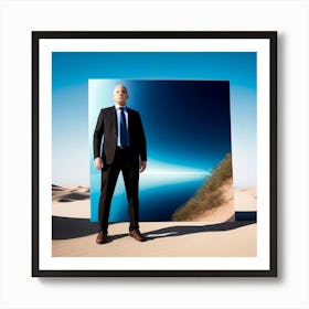 Man Standing In The Desert 4 Art Print