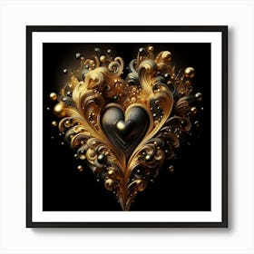 Heart Of Gold 7 Art Print