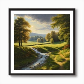 Stream In The Countryside 4 Art Print