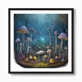 Mushroom Forest 3 Art Print