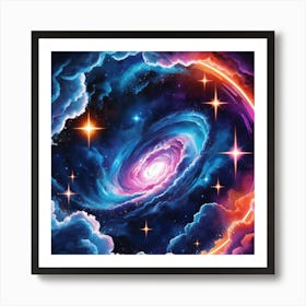 Galaxy Painting Art Print