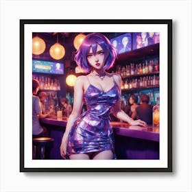 Bar Girl Art Print