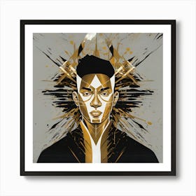 Man In Gold Art Print