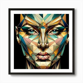 Polygonal Face 1 Art Print