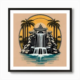 Fountain Of Palms Art Print