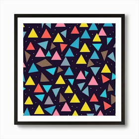 Seamless Triangle Pattern Art Print Art Print