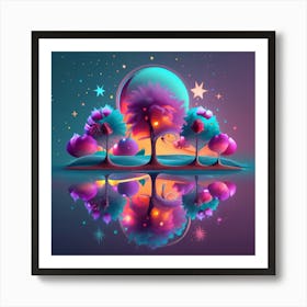 Night In The Forest Art Print