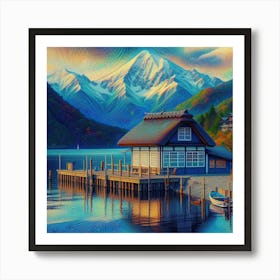 House On The Lake 3 Art Print