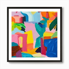 Abstract Travel Collection Belize City Belize 6 Art Print