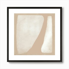 Neutral Tan & White, Minimalist Modern Art, Sands of Time  Art Print