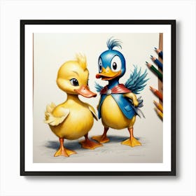 Ducky And Ducky 1 Art Print