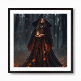 Witch In The Forest Art Print