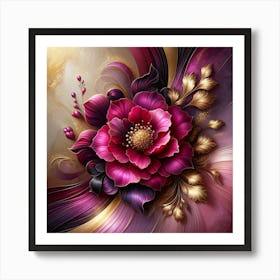 Abstract Flower Painting 10 Art Print