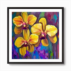 Yellow Orchids 1 Art Print