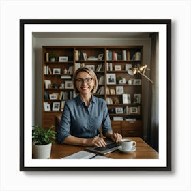 Portrait Of A Business Woman Art Print