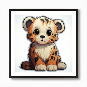 Cute Leopard Cub 1 Art Print