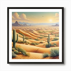 Desert Landscape 3 Art Print