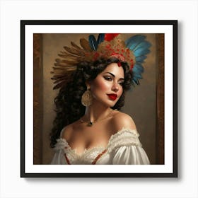 Mexican Beauty Portrait 1 Art Print