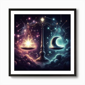 Astrology Scales 2 Art Print