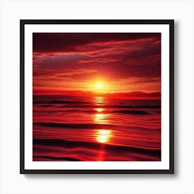 Sunset Over The Ocean 69 Art Print