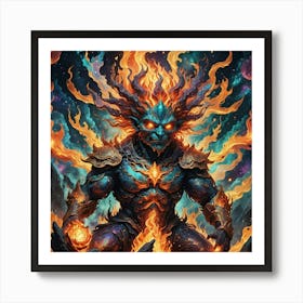 Fire Demon Art Print