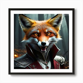 Fox In The Woods Art Print