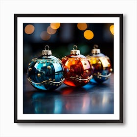 Christmas Ornaments 27 Art Print