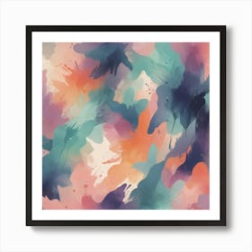 Watercolor Splashes 7 Art Print