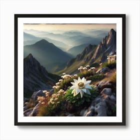 Hiker's Edelweiss Art Print