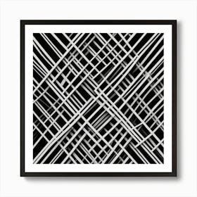 Abstract Lines On A Black Background Art Print