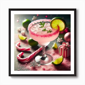 Christmas Margarita Art Print