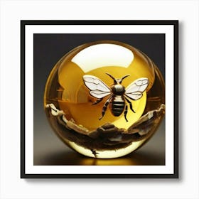 Bee Crystal Ball 1 Art Print