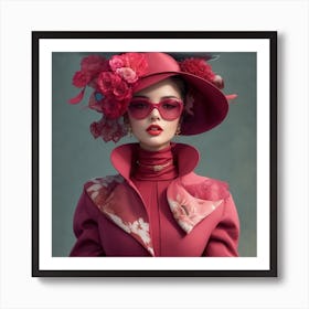 LADY IN RED 2 Art Print