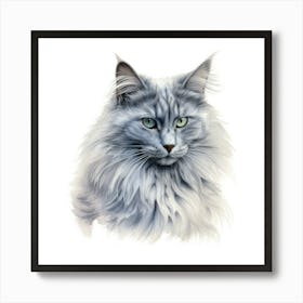 Nebelung Cat Portrait 1 Art Print