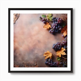 Autumn Leaves And Grapes 4 Art Print