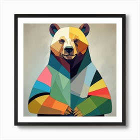 Cubism Art, Bear 1 Art Print