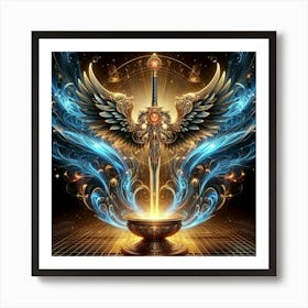 The Sword of Destiny: Excalibur's Role in Arthurian Mythology Art Print