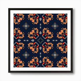 Pixel Pattern 8 Art Print