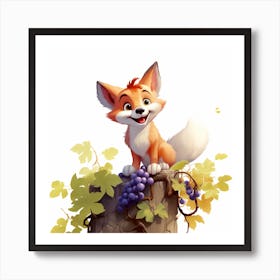 Fox And Grapes (5) Art Print