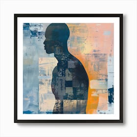 Silhouette Of A Man Art Print