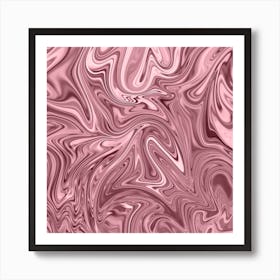 Pink Liquid Marble Art Print