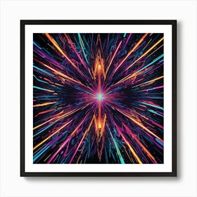 Abstract Light Burst 1 Art Print