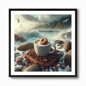 Coffee On The Beach 29 Art Print