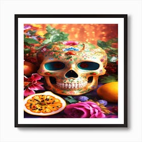 Day Of The Dead Skull Art Print