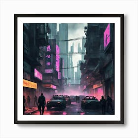 Futuristic City 60 Art Print