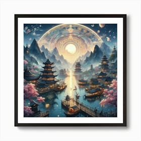 Asian Village Art Print