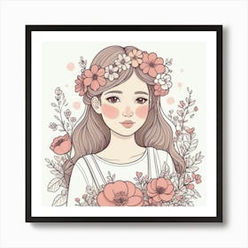 A flower girl 7 Art Print