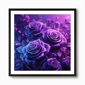 Purple Roses 32 Art Print