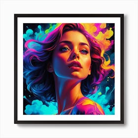 Colorful Girl Art Print