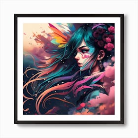 Un Lente De Fondo Con Humo De Colores Art Print